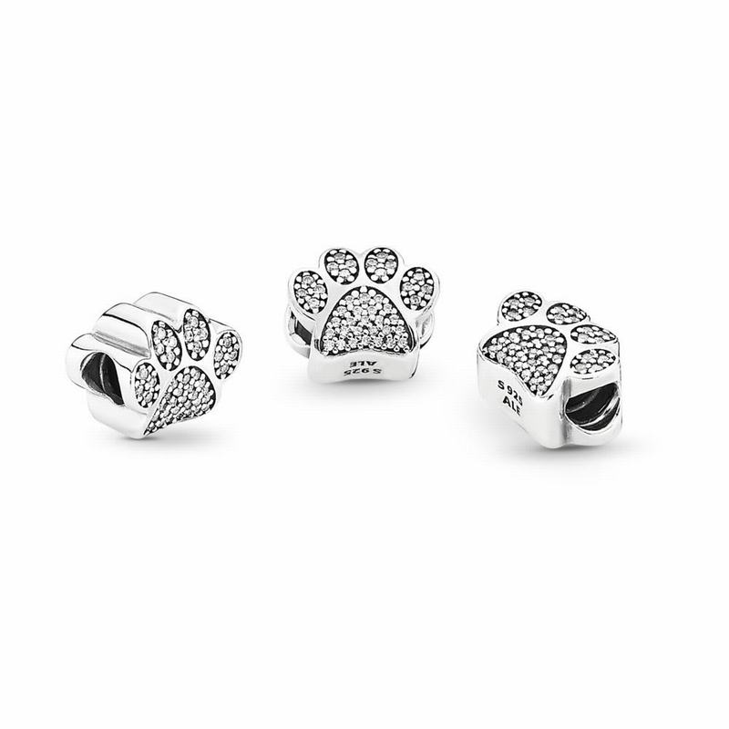 Pandora Dog Paw Print Charm Silver Egypt IS8534690